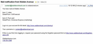 mail notification email